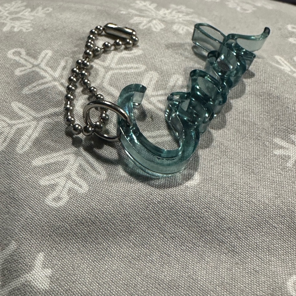Coach Teal Acrilic Keychain Tag - Picture 3 of 11